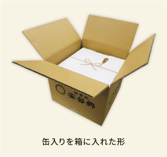 缶入りを箱にいれた形